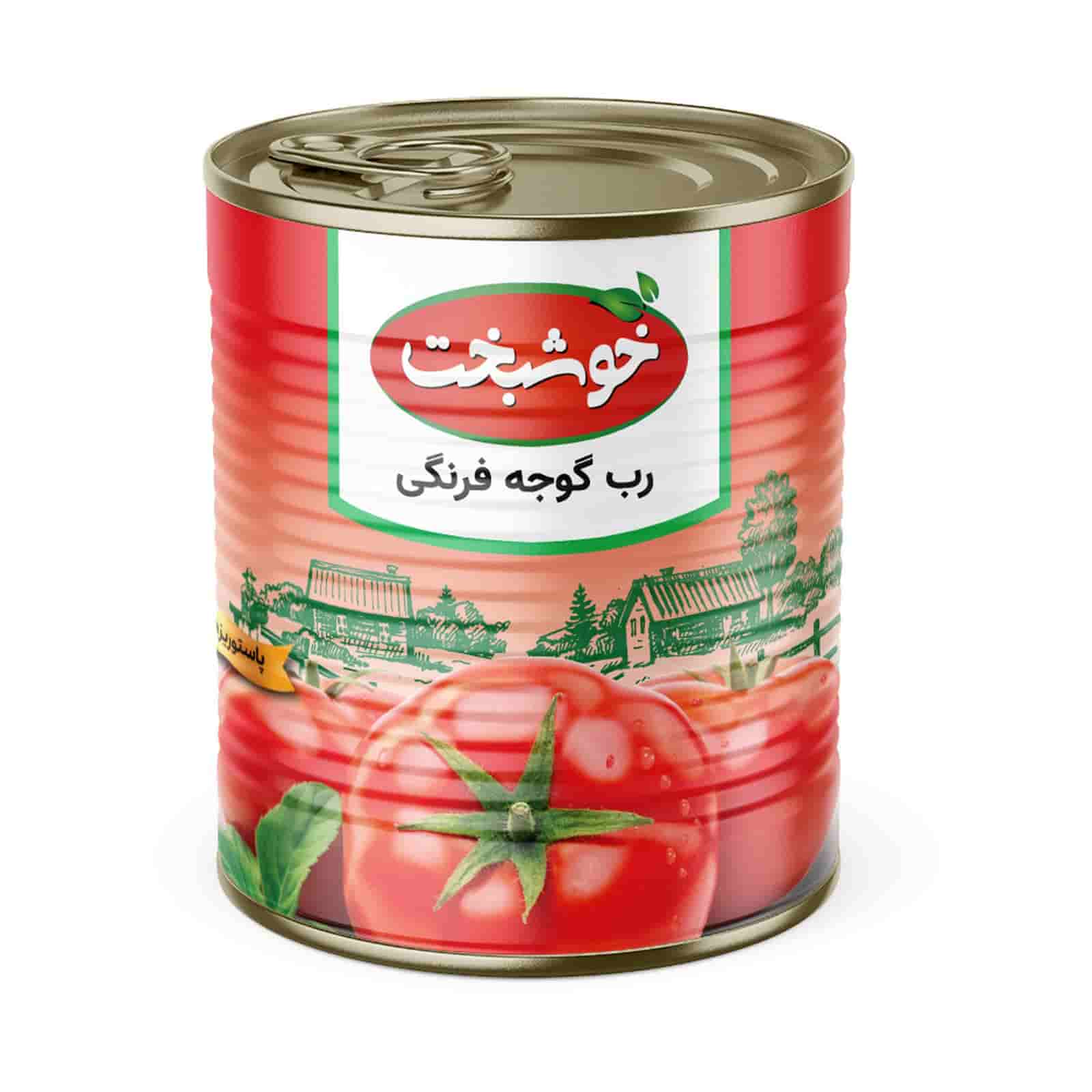 رب گوجه فرنگی خوشبخت ۸۰۰ گرمی با کیفیت استاندارد